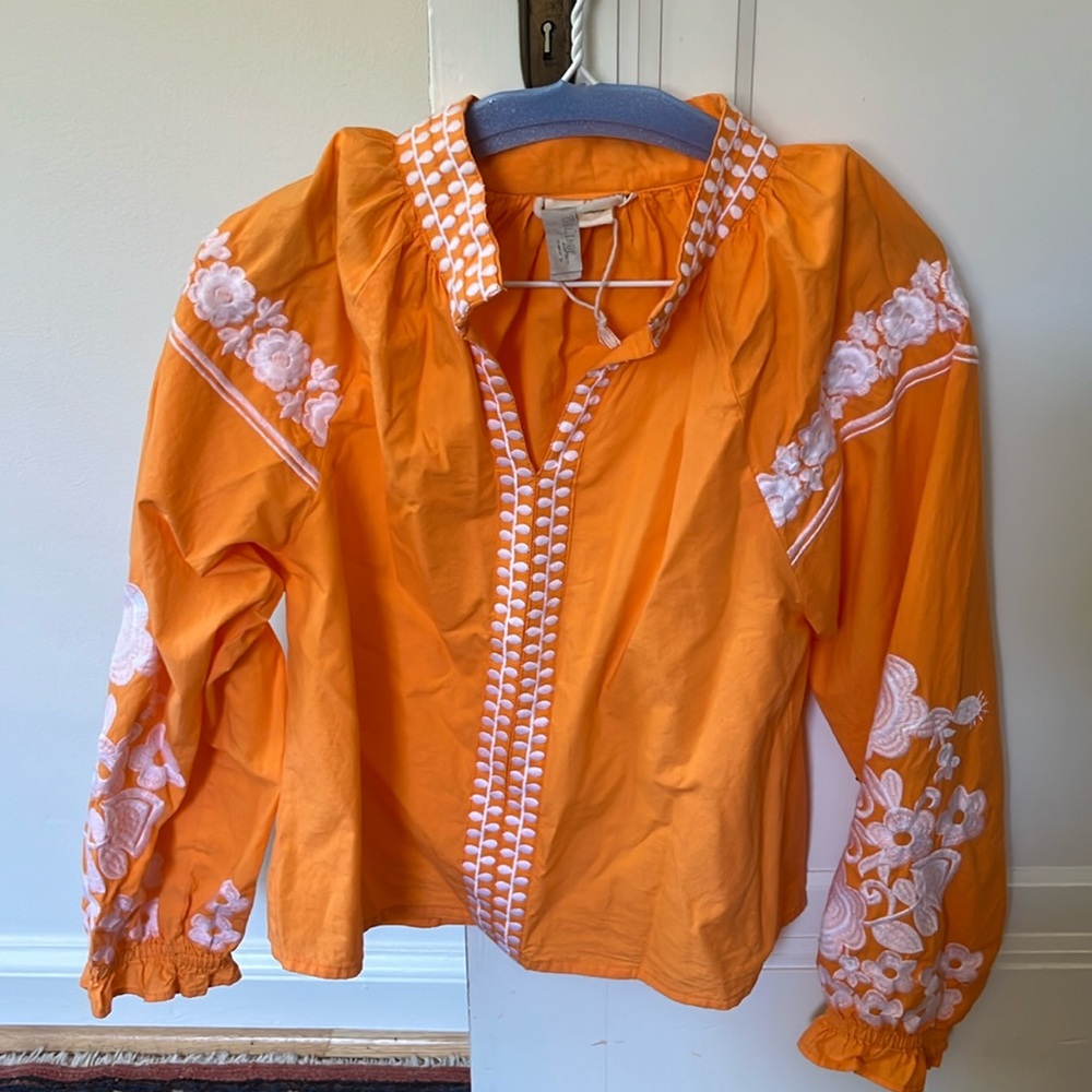 Julia Amory Embroidered Coatue Top